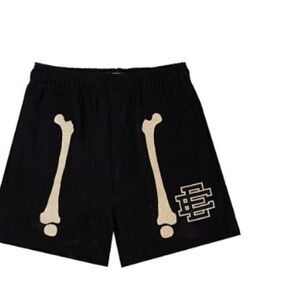 Eric Emanuel Black and Cream Athletic Shorts
